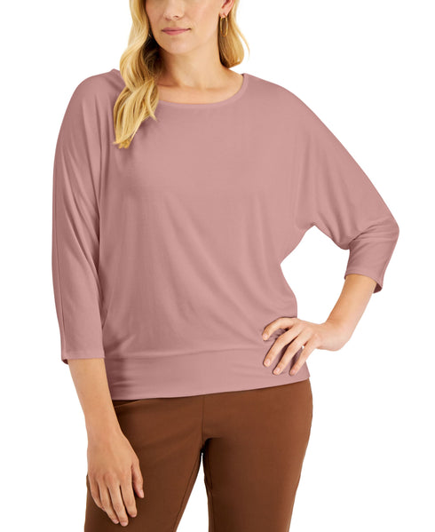 JM Collection Banded Hem Top